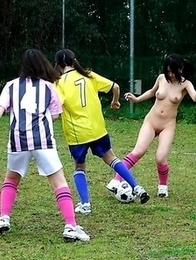Amazing naked soccer playing babes