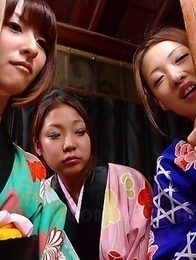 Hot kimono slut gets rammed hard