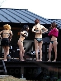 Group sex session in hot springs