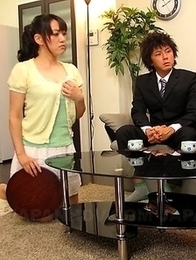 Nasty Reina Misaki in a threesome