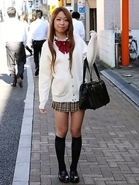 Remika Uehara poses on the street Remika Uehara poses on the street