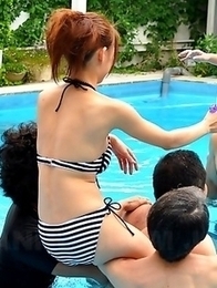 Really sexy Japanese pool party