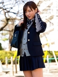 Japanese schoolgirl Sakura Miyuki showing panties Japanese schoolgirl Sakura Miyuki showing panties