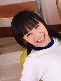 Yuri Hamada in sports equipment plays with balloons a lot Yuri Hamada in sports equipment plays with balloons a lot
