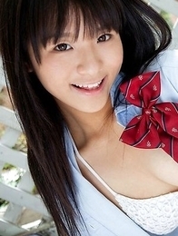 Miho Morita takes school uniform off and shows body outdoor Miho Morita takes school uniform off and shows body outdoor