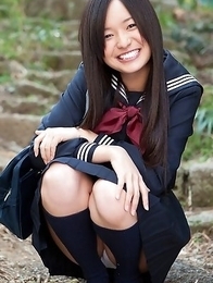 Mayumi Yamanaka takes a walk in her city after classes Mayumi Yamanaka takes a walk in her city after classes