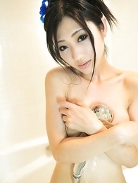 Mitsu Dan with long hair examines hot behind in the mirror Mitsu Dan with long hair examines hot behind in the mirror
