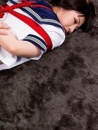 Bound brunette Mizuho Shiina involuntarily showing off her leaking Japanese puss Bound brunette Mizuho Shiina involuntarily showing off her leaking Japanese puss