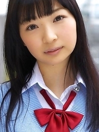 Kotone Moriyama in uniform bends and shows ass on street Kotone Moriyama in uniform bends and shows ass on street