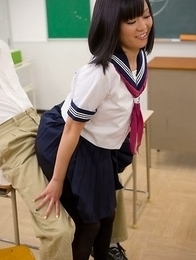 Schoolgirl Uta Kohaku gives a stunning footjob to her horny-ass teacher Schoolgirl Uta Kohaku gives a stunning footjob to her horny-ass teacher