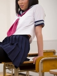 Schoolgirl Uta Kohaku gives a stunning footjob to her horny-ass teacher Schoolgirl Uta Kohaku gives a stunning footjob to her horny-ass teacher
