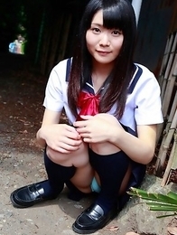 Sayaka Otonashi in school uniform is not in mood for class