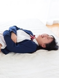 Oily booty beauty Yuka Shirayuki gets her feet and legs fucked in a lengthy scene