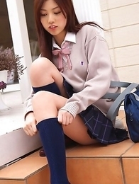 Azusa Togashi is hot sweetie with pretty face and teen body