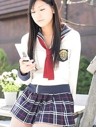 Saemi Shinohara looks amazing in school uniform and socks Saemi Shinohara looks amazing in school uniform and socks