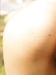 The day is perfect for what Chelsea Yung wants to do this time. Lovely babe is out in the open and she is wearing a yellow helmet.