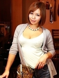 Cheating wife Sara Saijo shows off her amazing breasts