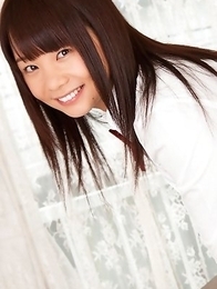 Mana doll in school uniform is naughty and happy after hour