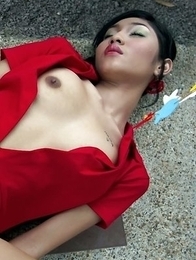 Hot asian brunette Yoko Hasegawa pushing pussy outdoors Hot asian brunette Yoko Hasegawa pushing pussy outdoors