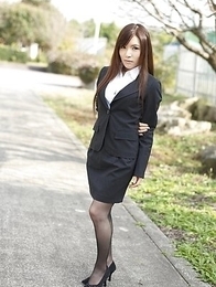 Naughty Hitomi Tsukishiro in office outfit Naughty Hitomi Tsukishiro in office outfit