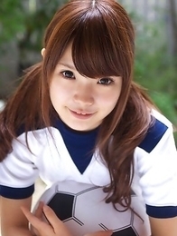 Manami Sato in sports equipment can´t wait to play ball