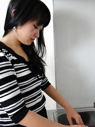 Hot Asian Risa Kurokawa takes panties off