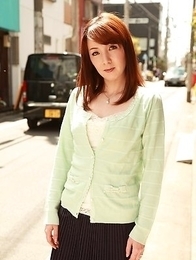 Chika Sasaki in green sweater and short skirt Chika Sasaki in green sweater and short skirt