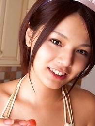 Tsubasa Akimoto in kinky lingerie has candies to offer Tsubasa Akimoto in kinky lingerie has candies to offer