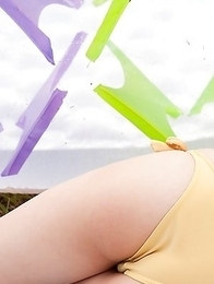 Tomoe Yamanaka babe shows huge melons outdoor in naughty positions