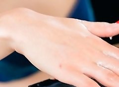 Tera Link Uses A Group of Guys' Cum For One Messy Handjob