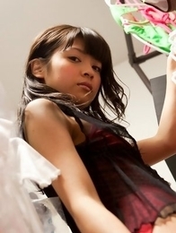 Yuuri Shiina in corset and fishnets loves changing clothes Yuuri Shiina in corset and fishnets loves changing clothes